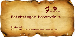 Feichtinger Manszvét névjegykártya
